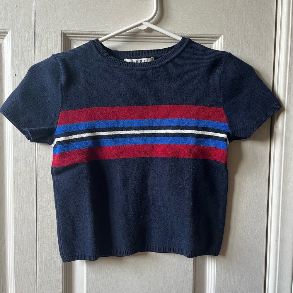 Thick Striped Crop Top